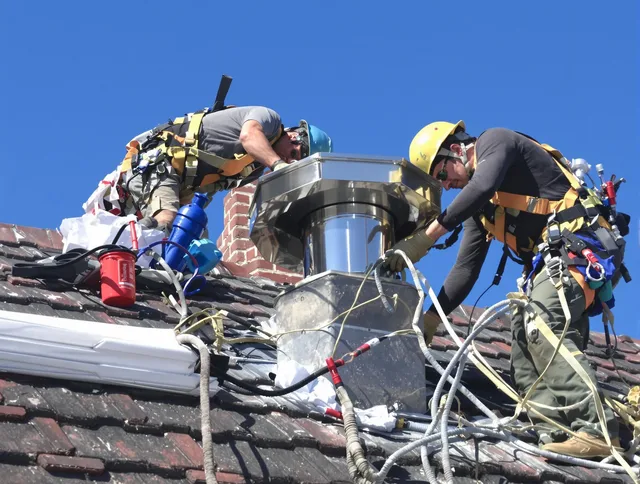 Protective chimney cap installed by San Bernardino Chimney Sweep in San Bernardino, CA