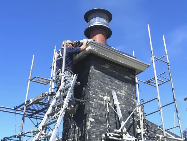 Sturdy chimney crown finished by San Bernardino Chimney Sweep in San Bernardino, CA