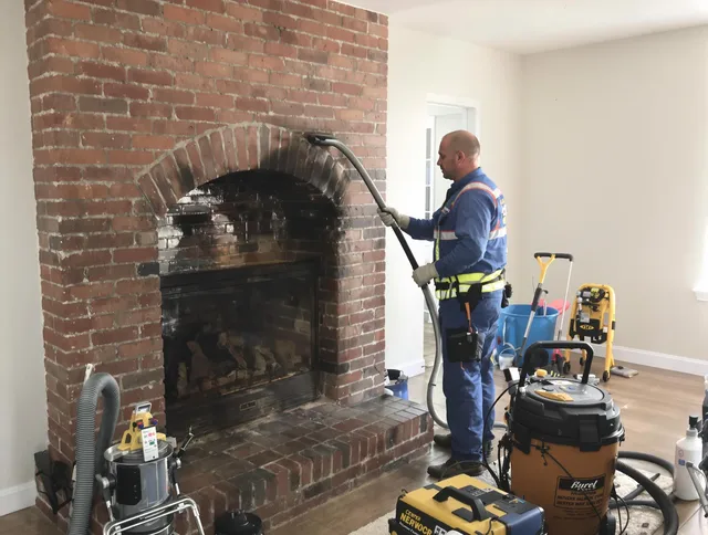 San Bernardino Chimney Sweep expert performing detailed chimney sweep in San Bernardino, CA