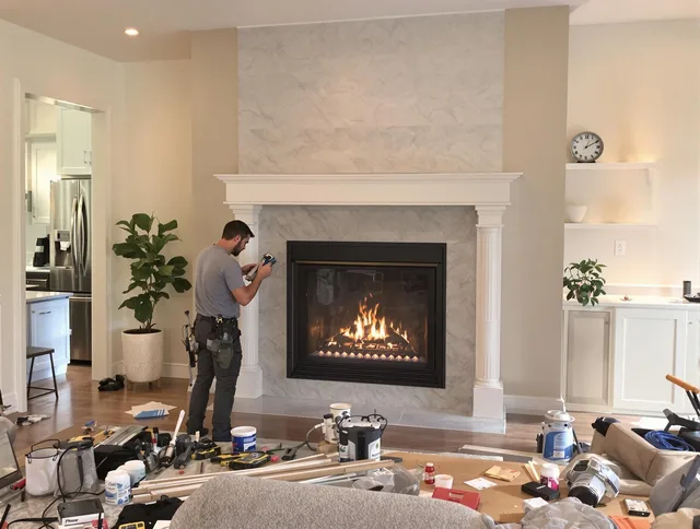 Newly installed fireplace by San Bernardino Chimney Sweep in San Bernardino, CA