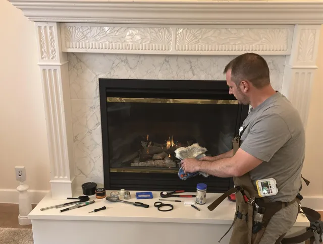 San Bernardino Chimney Sweep performing fireplace maintenance in San Bernardino, CA