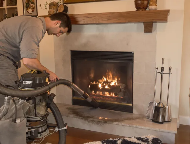 Routine fireplace upkeep by San Bernardino Chimney Sweep in San Bernardino, CA